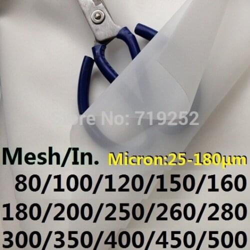 80 Mesh/in 180 Micron Mu Gauze Nylon Filter Mesh Cloth Paint Screen Wine Herbal Fabric Industrial Colander Water Coffee Strainer