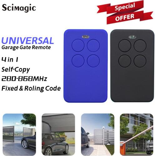 AUTO SCAN Multi Frequency Duplicate 280-868MHZ Garage Door Remote Control Fixed Rolling Code Opener 433mhz 315mhz 390mhz