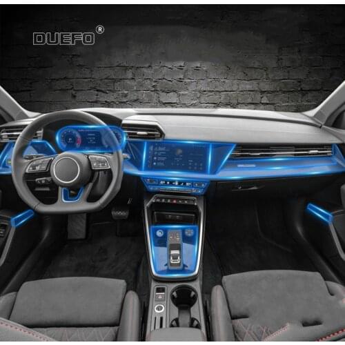 For Audi A3 8V 2021Car Interior Center console Transparent TPU Protective film Anti-scratch Repair film Accessorie Refit LHD RHD