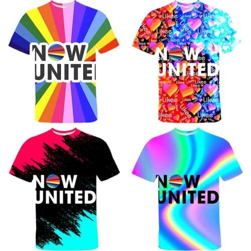 2021 Now United 3D Tshirt Men Top Tee UN Team Streetwear Oversized T-shirt Harajuku Hip Hop Children Plus Size ShortSleeve Cloth