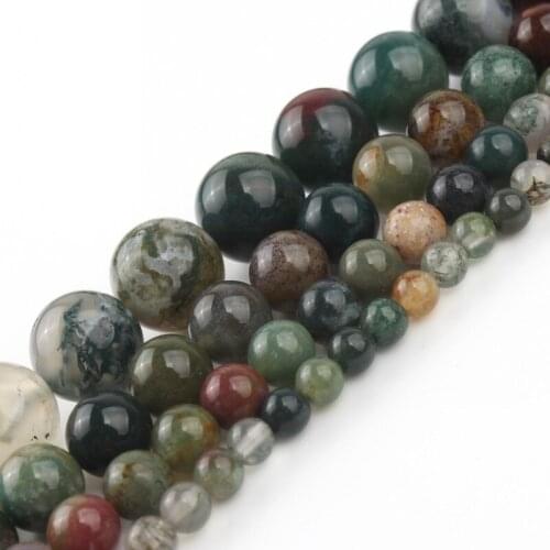 Natural Stone Beads Smooth Indian Agates Onyx Round Loose Beads For Jewelry Making 15inch Pick Size 4 6 8 10 12 14mm-F00060
