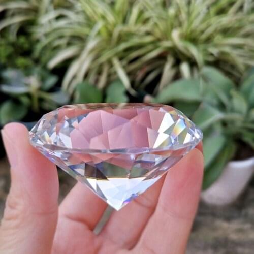 30/50/60/80/100mm Cut Faceted Crystal Diamond Glass Ornaments Home Wedding Decoration Figurine Creative Valentine Gifts