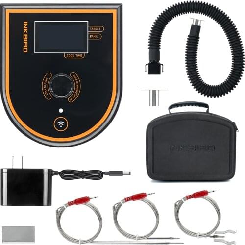 Inkbird ISC-007BW BBQ Temperature Controller Wireless Automatic Food Control Thermometer with Case and a Free Adapter for Home