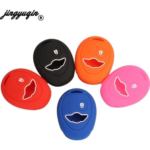 Jingyuqin 30pcs/lot Silicone Rubber Key Case Auto Car Key Cover Protective Sticker Fob for Bmw Mini Cooper R50 R53 Accessories
