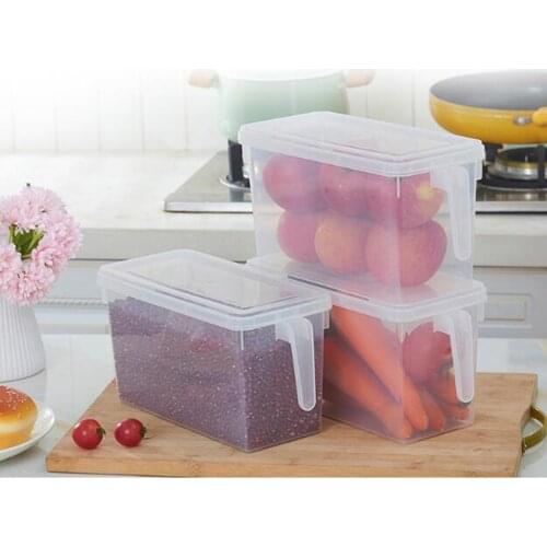 Food Storage Container Plastic Kitchen Pantry Vacuum Box with Handle Lid 5L