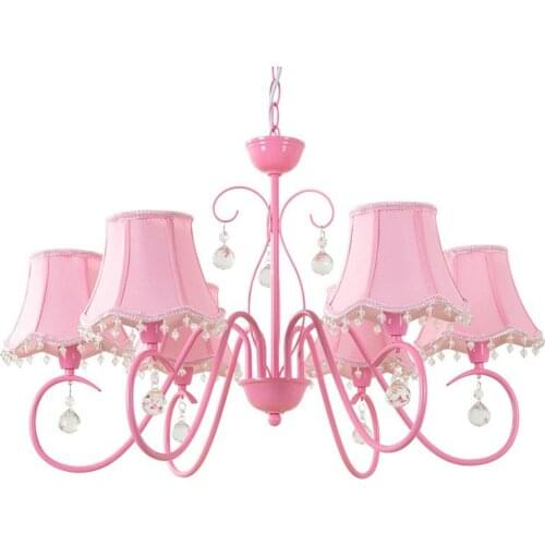 Lovely Fabric Girls Room Pendant Lamp Fashion Childrens Room Hanging Lamps Princess Room Pendant Lights