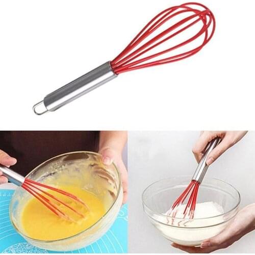 Kitchen Silicone Whisk Non-Slip Easy To Clean Egg Beater Milk Frother Kitchen Utensil Specialty Kitchen Silicone Egg Beater Tool