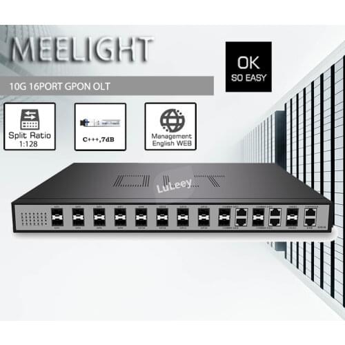FTTH 16 GPON OLT 1.25G support WEB ONT auto register communication equipment 16*PON port, 4*GE COMBO port, 2*10GE SFP+ port
