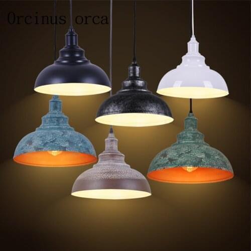 Industrial wind retro chandelier Nordic restaurant bar coffee shop creative antique iron single head Chandelier Postage free