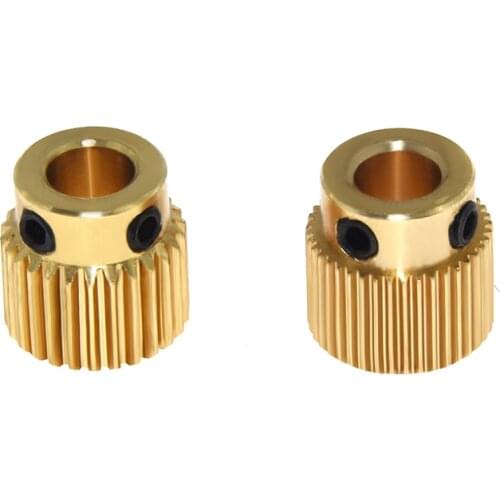 2pcs Mk7 MK8 Extrusion Gear 26/36/40 Tooth Teeth BrassFor Hobbed Gear For Makerbot Reprap Mendel High Quality Stainless Steel