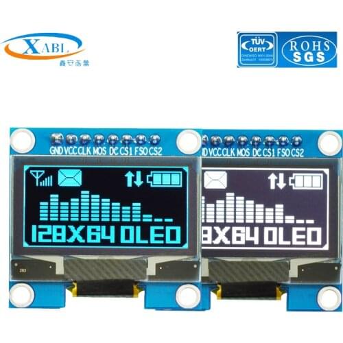 XABL 1.3 Inch 128x64 OLED LCD Display Module SH1106 SSD1306 SPI 8Pin Factory Outlet Custom Size