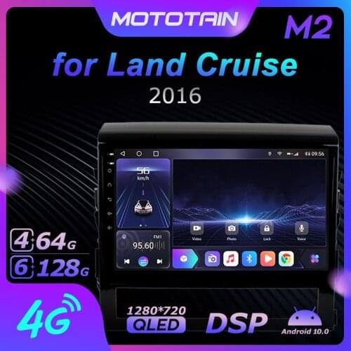 Mototain 6G+128G Android 10.0 Car Multimedia Radio Player for Toyota Land Cruiser 11 200 2015 Auto video Head Unit 4G LTE SPDIF