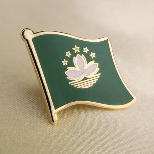 Soft Enamel Macao Flag Lapel Pins
