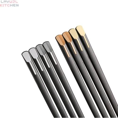 10 Pairs of Alloy Chopsticks Set Anti-mildew High Temperature Chinese Chopsticks Hot Pot Sushi Chopsticks Kitchen Accessories