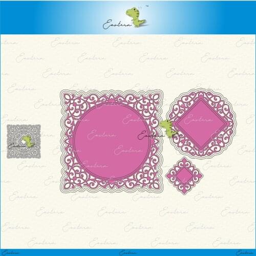 Square complex frame Cutting Dies new 2020 Metal mould dies Scrapbooking Paper Making Craft die die cuts frame dies christmas