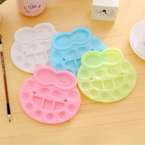 Plastic Paint Palette Paint Tray Palettes for Acrylic Oil Watercolor Craft DIY Art Painting Frog Shape Pallets ,Washable