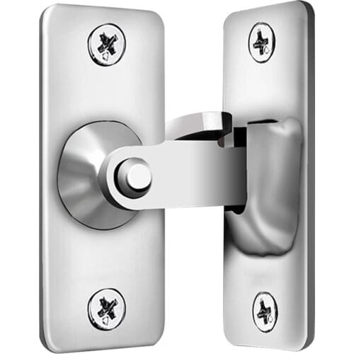 90 Degree Sliding Doors Locks Latch Right Angle Latch Stainless Steel Door Buckle For Household Bedroom Supplies Ornaments