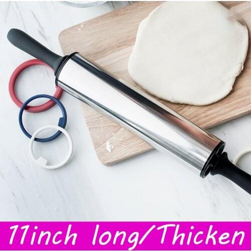 48Cm Length Adjustable Rolling Pin Stainless Steel Fondant Cake Dough Roller Bake Pizza Noodles Cookie Pie Making Baking Tools