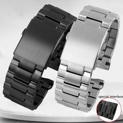 Fine steel watch belt for Diesel watchband dz4318 4323 4283 solid fine steel mens watch chain special interface 26mm wristband