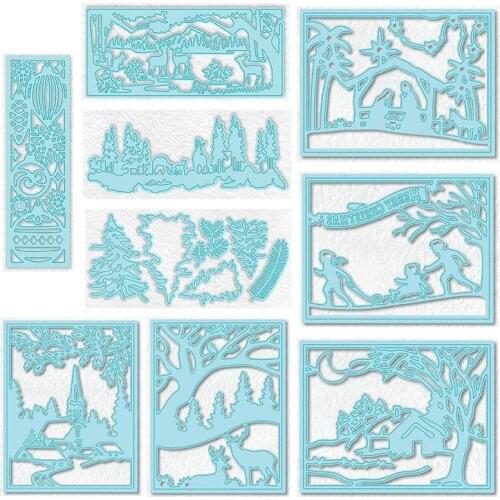 Christmas Frame Series Metal Cutting Dies for DIY Scrapbooking Photo Album Decorative Embossing PaperCard Crafts Die2020