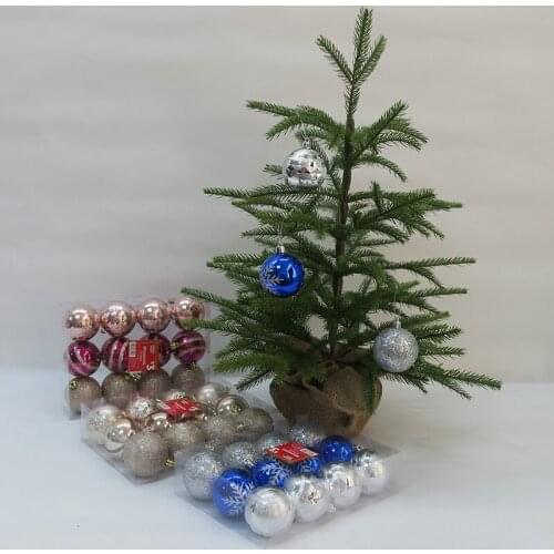 Christmas ball decoration 6CM boxed painted deep sense ball pendant 12 boxed Christmas ball pendant single box
