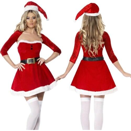 Christmas Sexy Fashion Women Cosplay Sets Fancy Suit Party Dress Three Quarter Sleeve Performance Disguise Costumes 2021 New