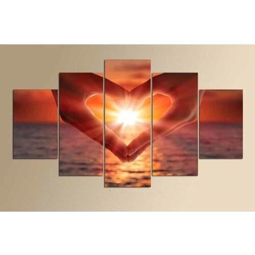 Hand heart & love pattern 5 pcs/set Diamond Embroidery 5D DIY Diamond Painting Mosaic Rhinestone Cross Stitch Decoration
