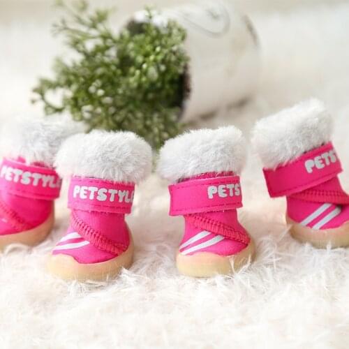 Sporty Winter Pet Dogs Shoes 4pcs/set Small Dogs Boots Cotton Non Slip XS XL For Puppies Animal Cat Chihuahua Yorkshire Goods