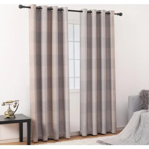 High Quality Thermal Insulation Double Blackout Curtains Jacquard Polyester Geometric Bedroom Cortinas Kitchen Living Room Panel