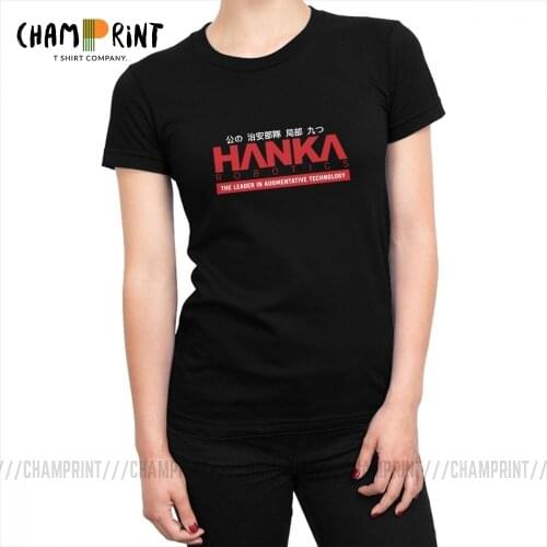 Hanka Robotics Women T-shirts Ghost in The Shell Tee Shirt Tops Harajuku Tumblr T Shirts Hipster Big Size Clothes for Female