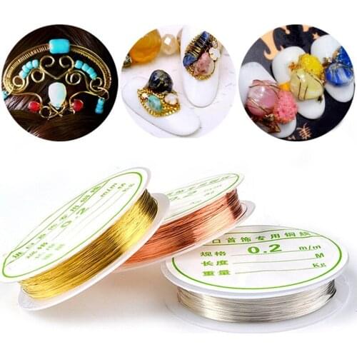 1 Roll Gold Silver Bronzed Color 0.2mm Fine Copper Line Metal Nail Art Sticker Striping Line Decorations Manicure DIY Tips