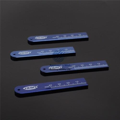 4pcs DENTAL Instruments Endo Rulers Span Measure Scale Endodontic Aluminum For Dental Lab
