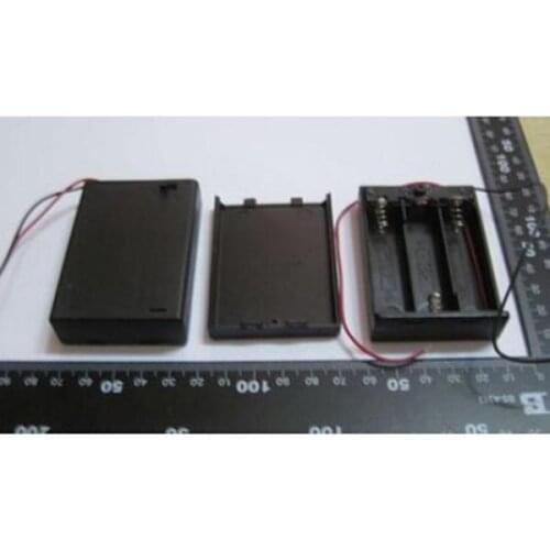 5pcs 3 Slot AAA Size Battery Holder Box Case With Cover Switch Wire Lead