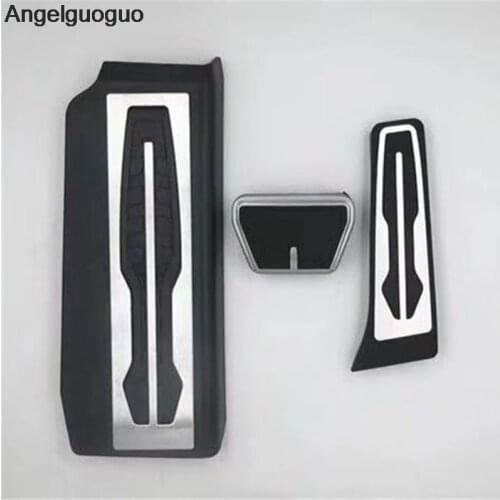 Car Fuel Gas Brake Foot Rest Footrest Pedal Cover Kit Accelerator Pedals Pad for BMW 5 Series G30 2017 2018