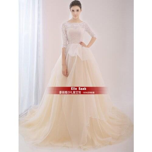 Casamento romantic vestido de noiva renda fashionable sexy lace organza ball bridal gown free shipping mother of the bride dress