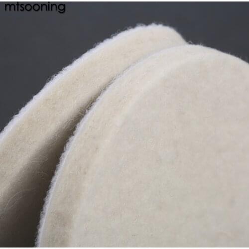 Mtsooning 2pcs 3" Inch 75mm Polishing Pad Wool Grinding Buffing Polishing Wheel Disk Sheets Polish Disc Drill Dremel Rotary Tool