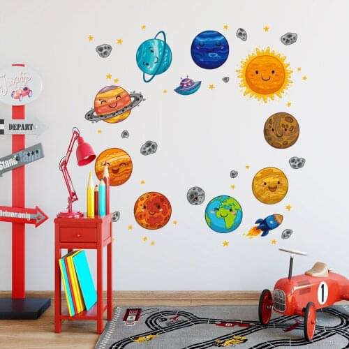 Home Decoration Wall Decoration Room Decor Universe Starry Sky Cartoon Wall Sticker Children Room Decoration Wall Sticker