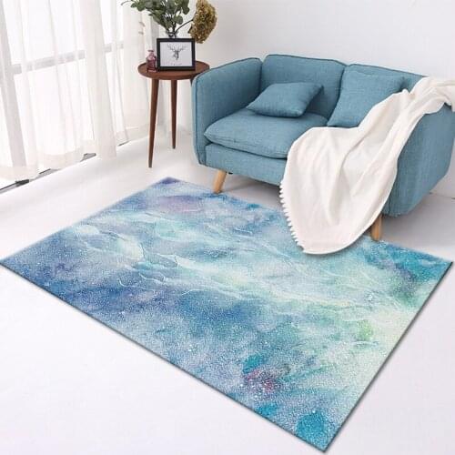 Carpets For Living Room Non-slip Home Bedroom Decoration Large Rugs Room Ocean Marble Crystal Velvet Kitchen Door Floor Mat