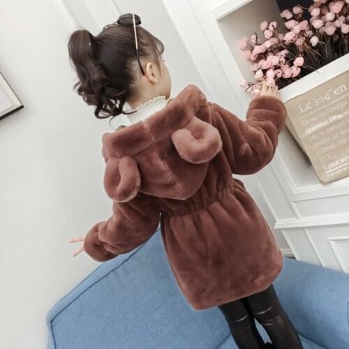 Autumn Winter Children Girls Warm Thick Jackets With Fur Hooded Kids Long Parkas Girl Outdoor Coats Baby Girl Overcoat 4-12Years