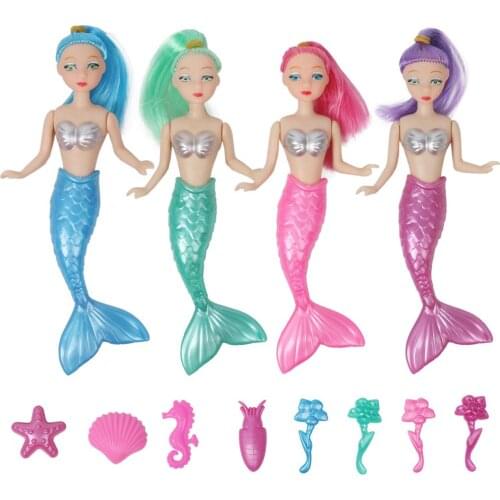 Cute Kids Mermaid Princess Dolls Sea Girls Toys For Birthday Gifts For Bath Baby Girl Toys HC0065