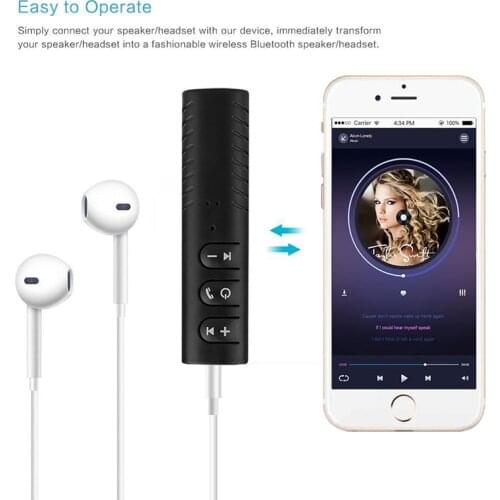 Mini Wireless Bluetooth Car Kit Hands 3.5mm Jack o Receiver Adapter Bluetooth Car AUX