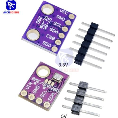 1 Set GY-BME280 Digital Sensor Module Temperature Humidity Barometric Pressure Sensor I2C SPI 1.8-5V GY-BME280 5V/3.3V with Pins