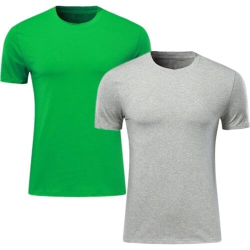 Custom Men Clothing Tops Green And Gray Short Sleeve