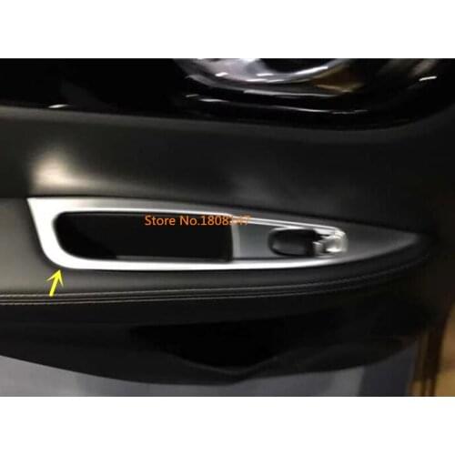 Car sticker ABS door Window glass panel bowl handle frame trim armrest handrail lift 4pcs For Nissan Qashqai j11 2016 2017 2018