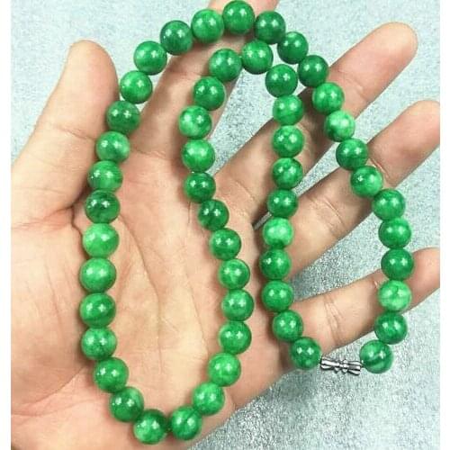 New Natural A JADE JADEITE Bead Beads Necklace Collection Fine jewelry