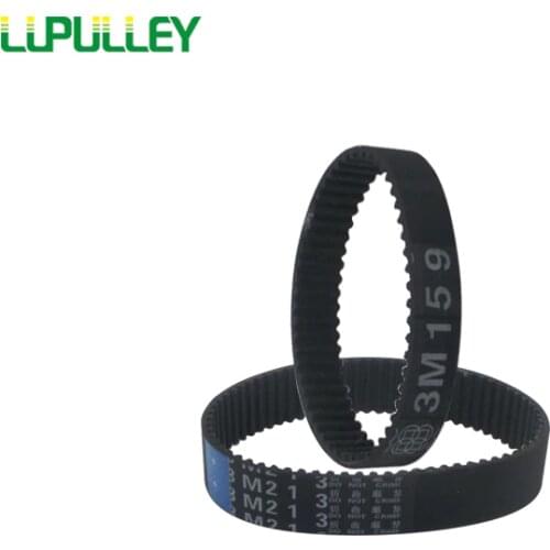 LUPULLEY HTD 3M Timing Belt 156/159/162/165/168/171/174/177/180/186-3M 10/15mm Width Gear Belt Timing Pulley Belt for CNC