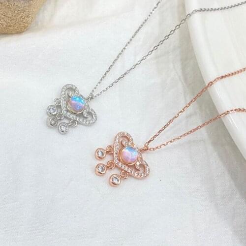 Crystal Safe Lock Pendant Necklace Women Fashion Jewelry Cute Girl Clavicle Chain Necklace Party Accessories Gift