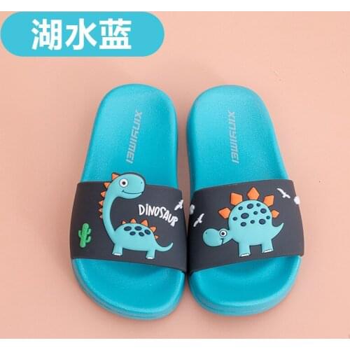 2021 Summer Childrens Slippers For Boys Girls Slippers Dinosaur PVC Flip Flops baby Non-slip Beach Sandals Kids Home Bathroom