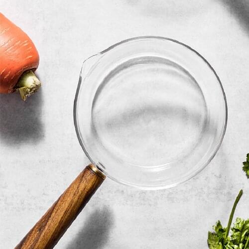 Glass Milk Pot Home Baby Food Special Open Fire With Pot Hot Milk Noodle Pot Transparent Fruit Salad Bowl Cooking Pot