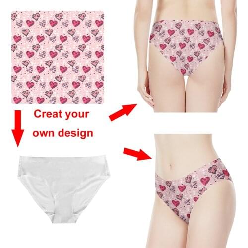 Doginthehole Women 3D Customize Printed Sexy Underwear Seamless Panties String Lady Low Waist Style Breathable Briefs